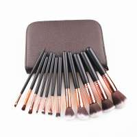 Makeup Brush Set 12PCS Premium Synthetic Foundation Powder Concealers Contour Eye Shadows Blending Face Brow Lip Blush with Cosmetic Bag Esg11428